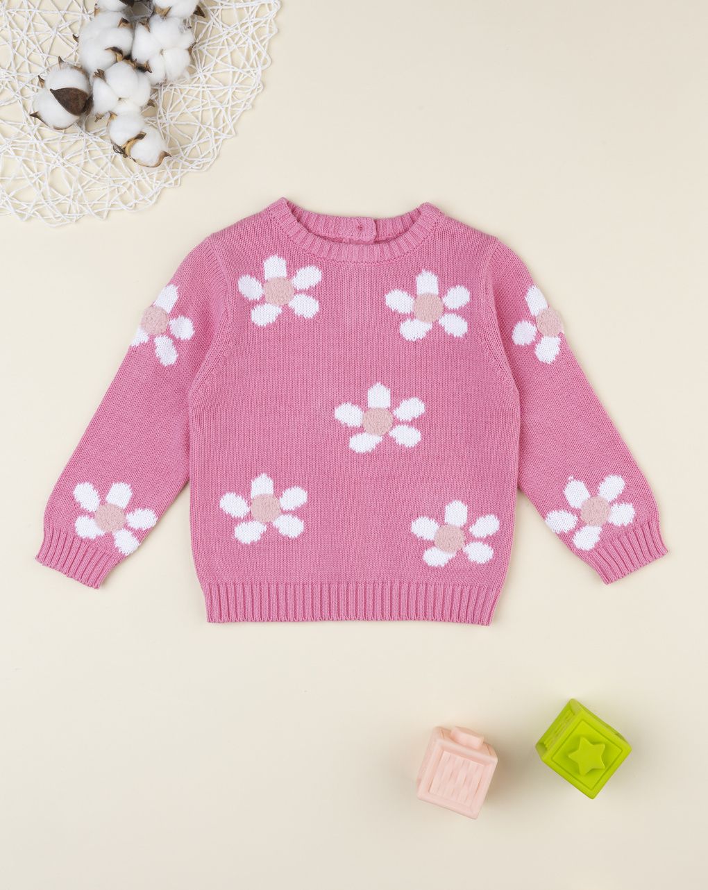 Maglia bimba rosa fiori