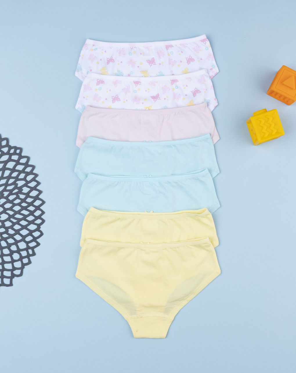 Pack 7 coulotte bimba vari colori pastello