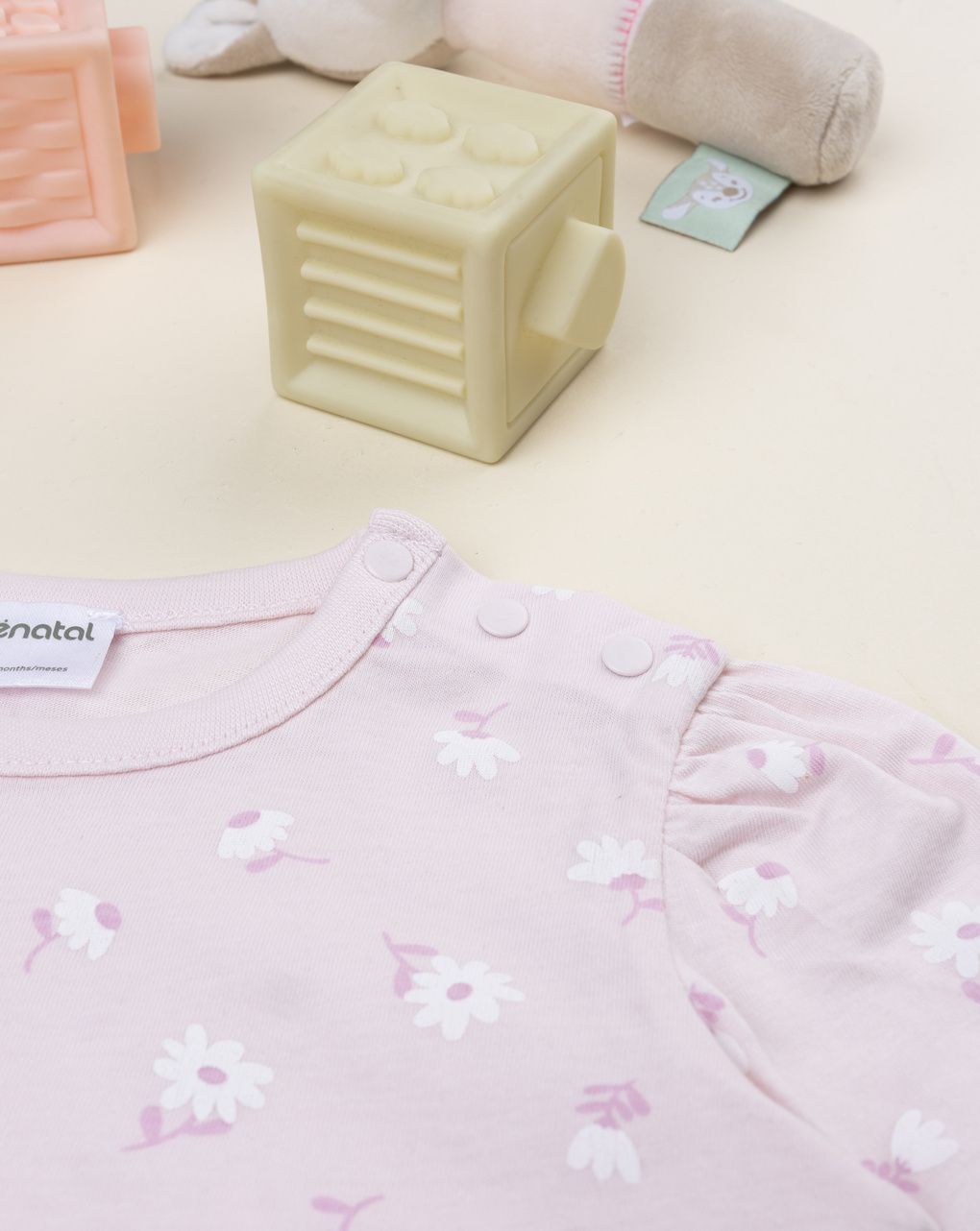 Pigiama 2 pezzi bimba rosa margherite