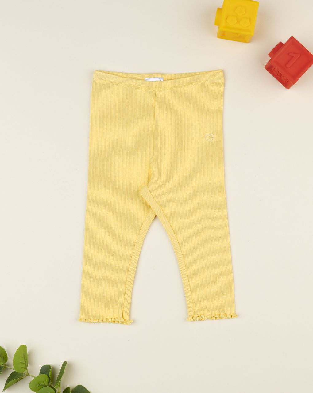Legging bimba giallo