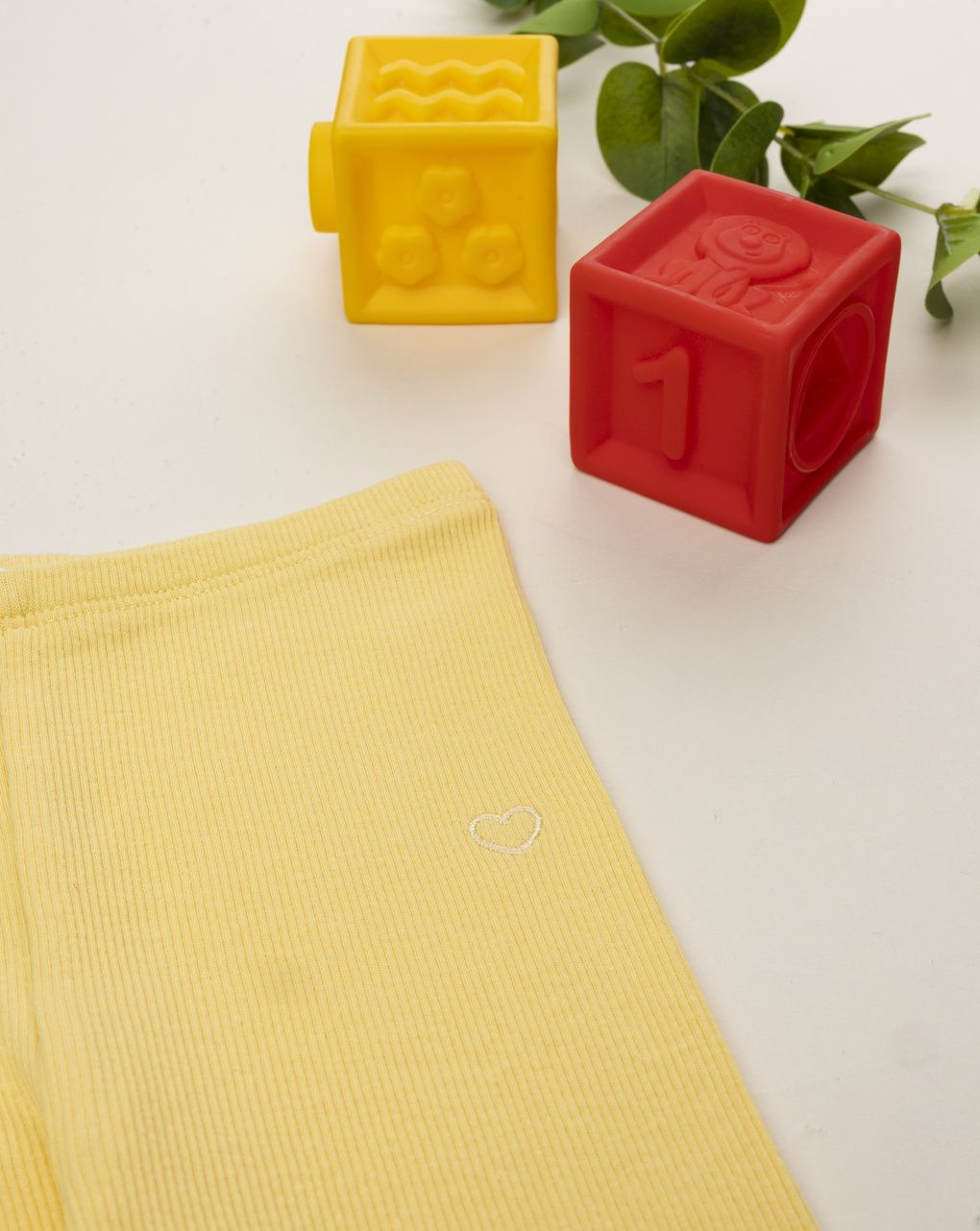 Legging bimba giallo
