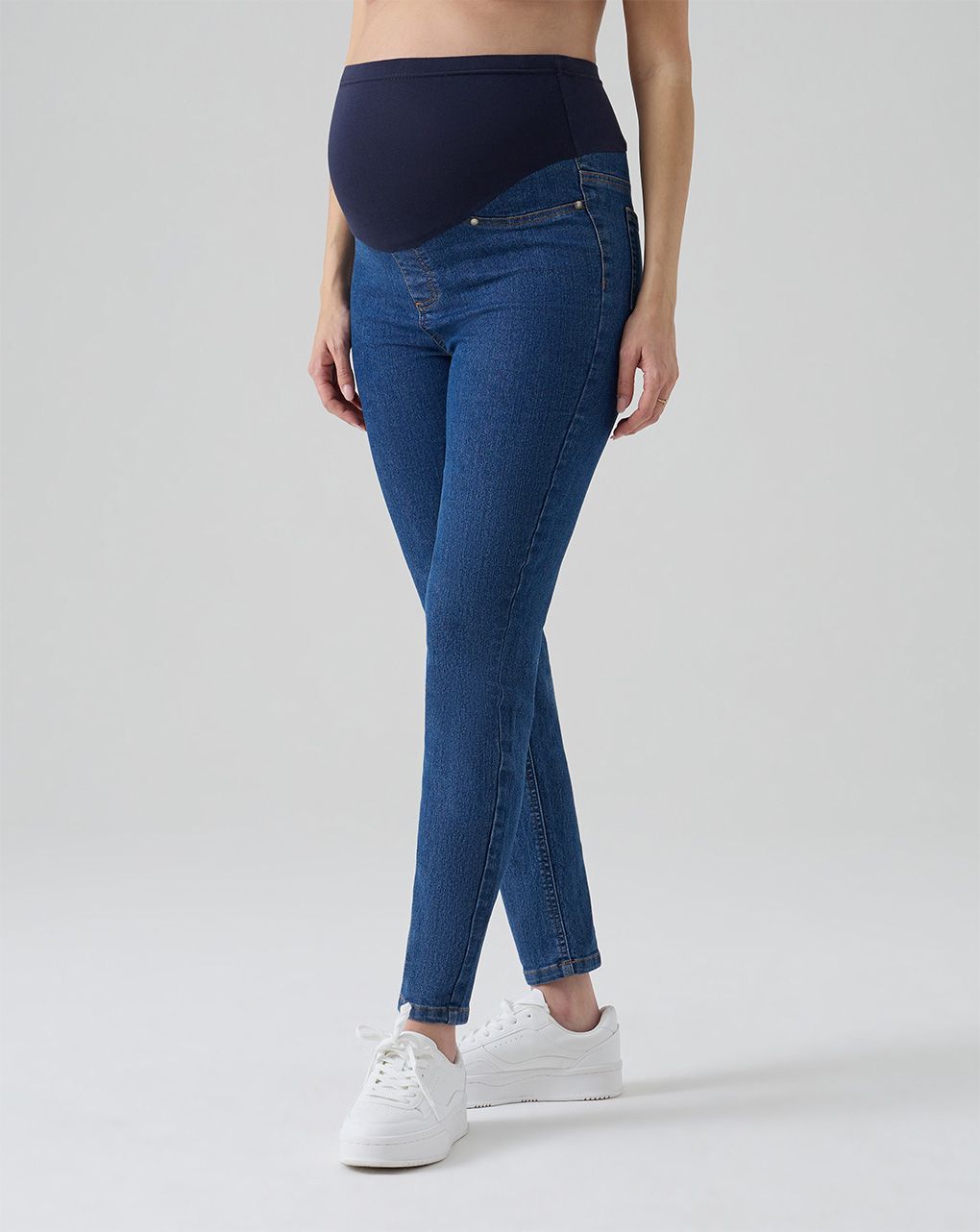 Pantaloni skinny premaman denim scuro