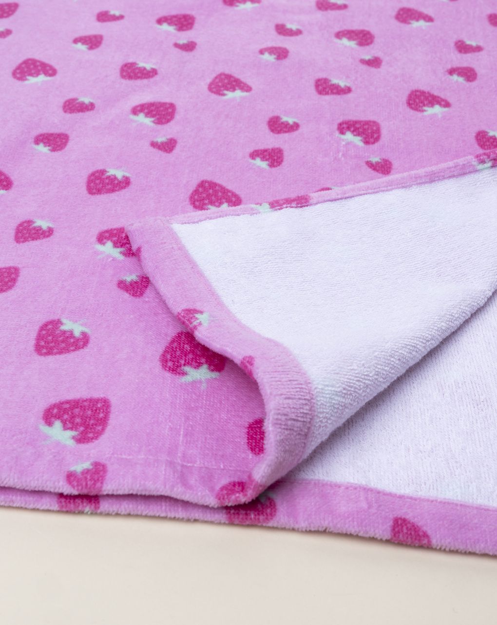 Poncho mare bimba rosa fragola