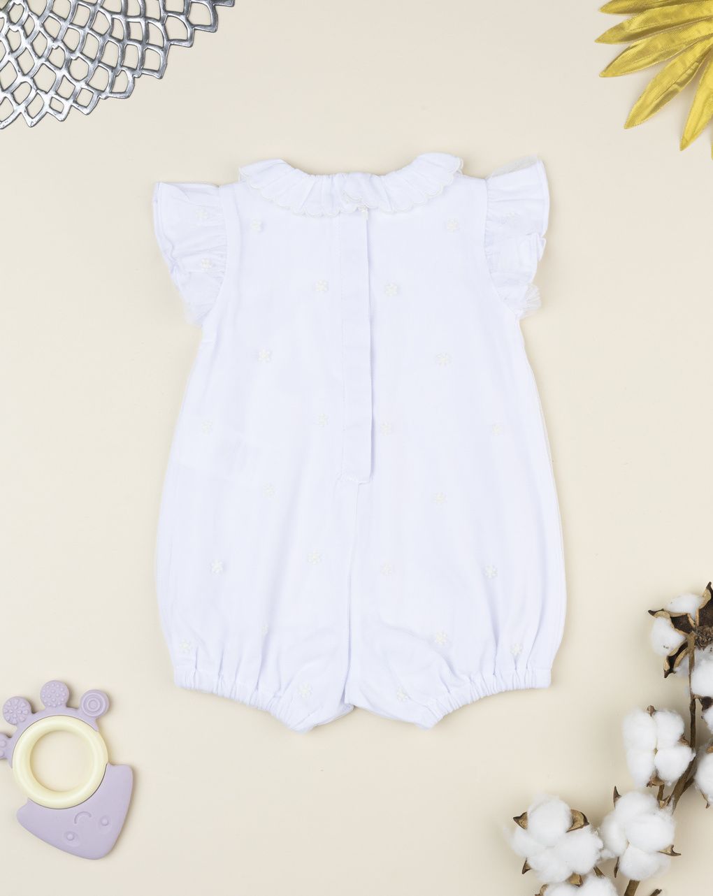 Pagliaccetto elegante bimba bianco