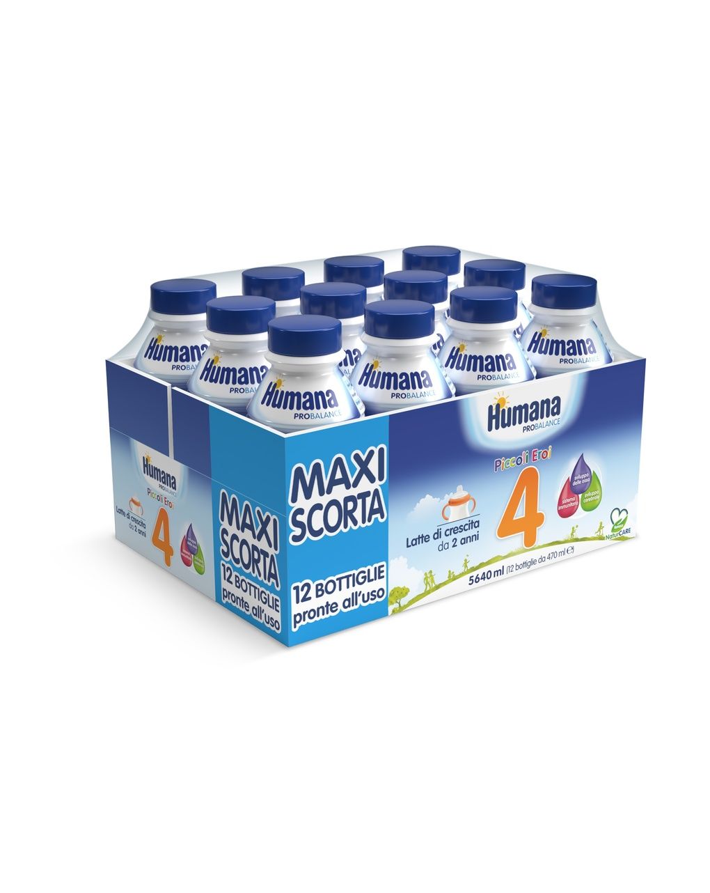 Latte liquido humana 4 probalance 12x470 ml - humana
