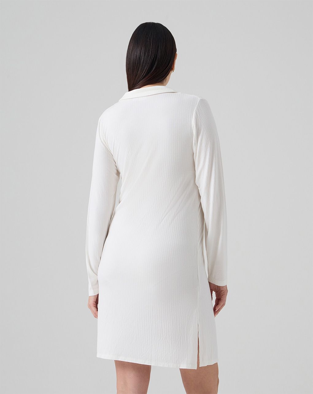 Camicia da notte allattamento costina panna