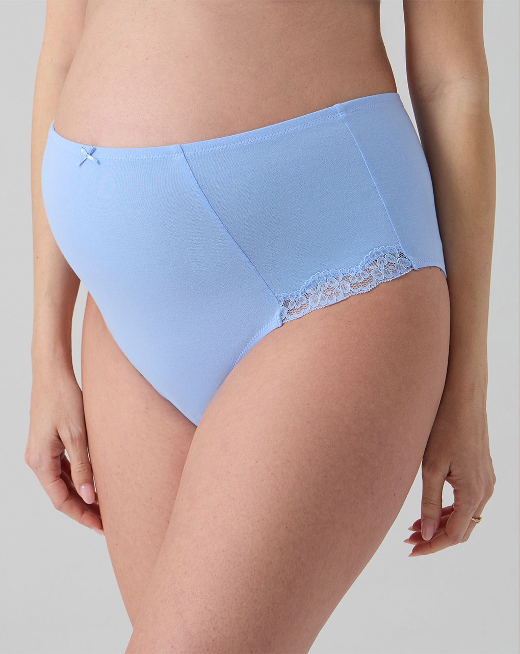 Slip premaman azzurri con pizzo