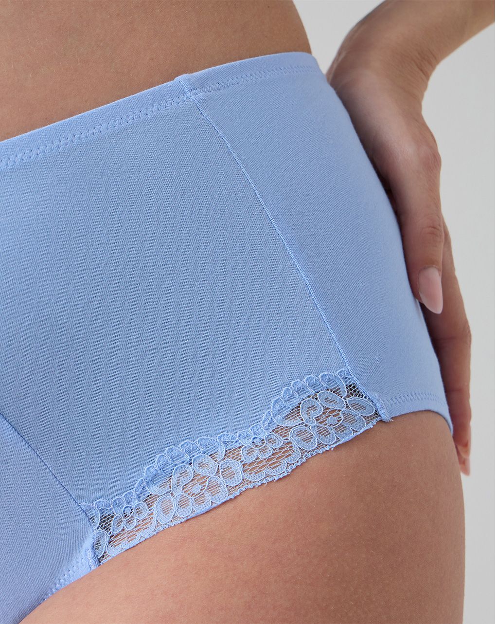 Slip premaman azzurri con pizzo