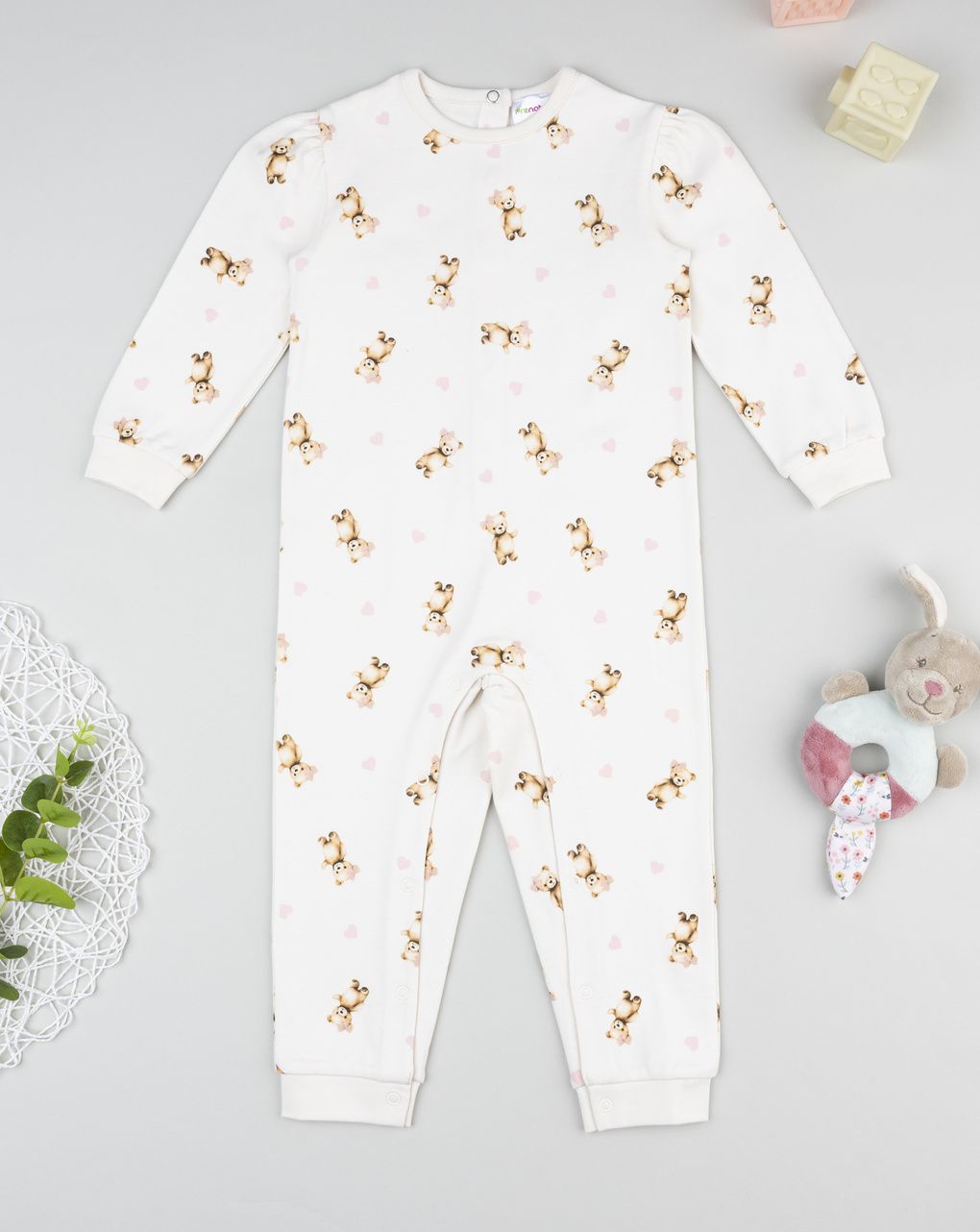 Pigiamone bimba bianco orsi