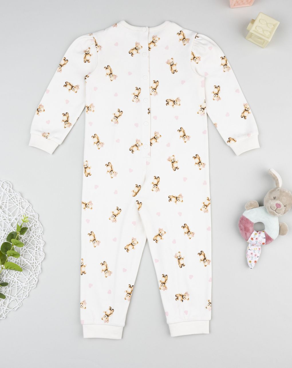 Pigiamone bimba bianco orsi