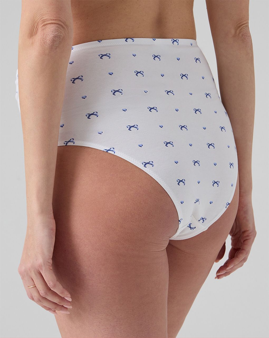 Slip premaman vita alta fiocchi allover