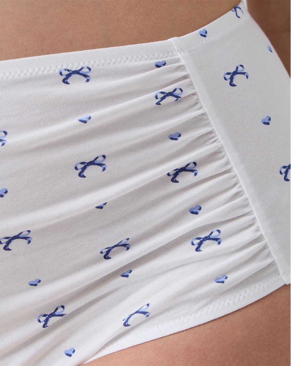 Slip premaman vita alta fiocchi allover