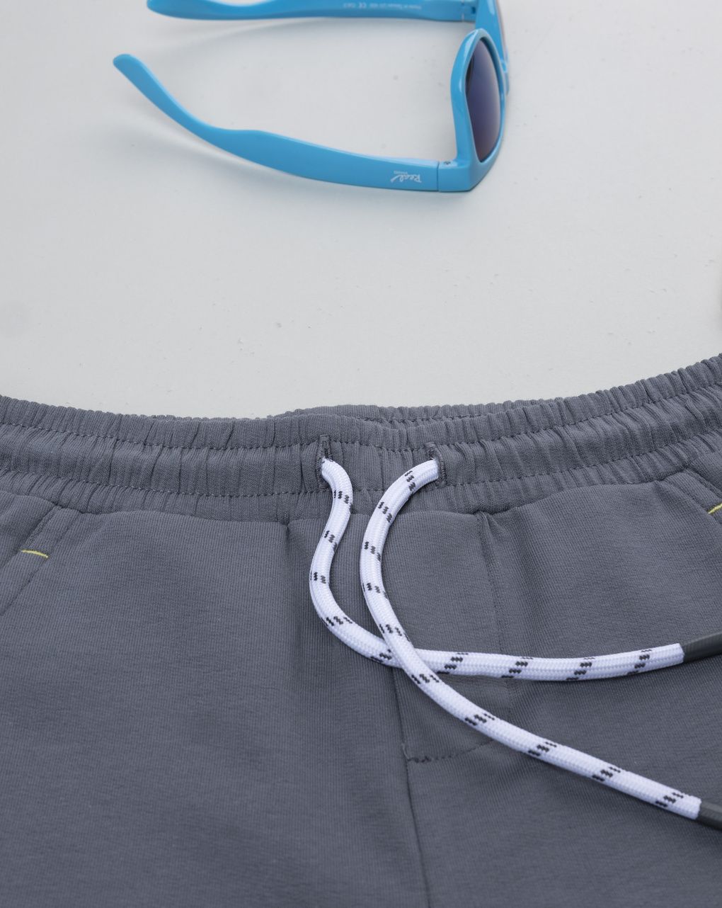 Shorts bimbo grigio bande bianche