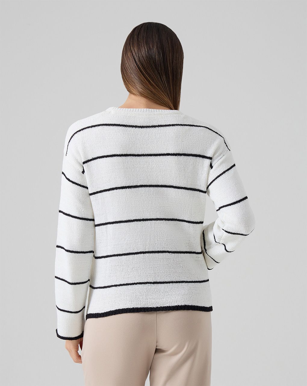 Maglia allattamento rigata in tricot