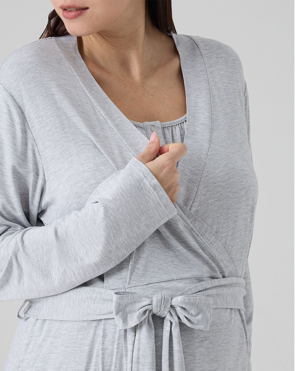 Vestaglia premaman grigio chiaro