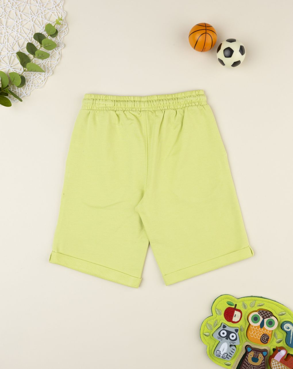 Shorts bambino verde coccodrillo