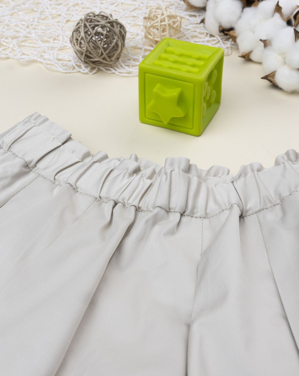 Shorts lino elegant beige bambina