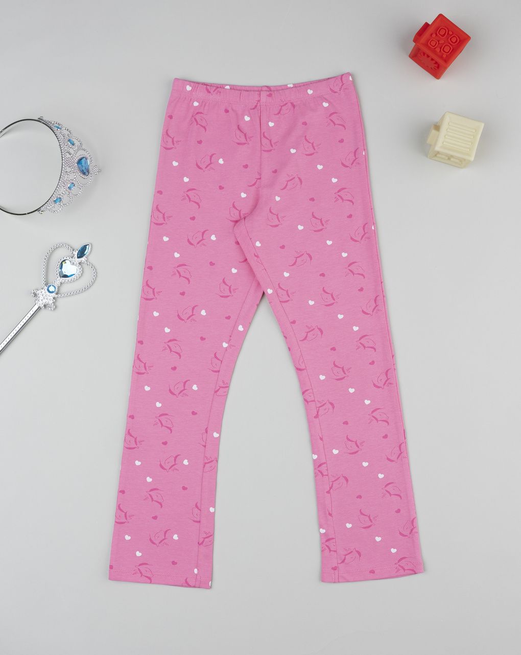 Legging bimba rosa stampati