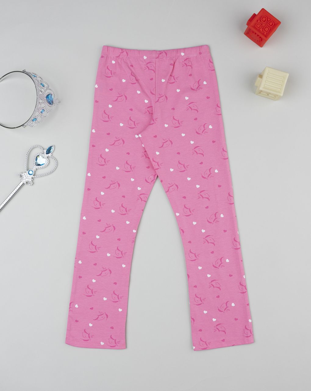 Legging bimba rosa stampati