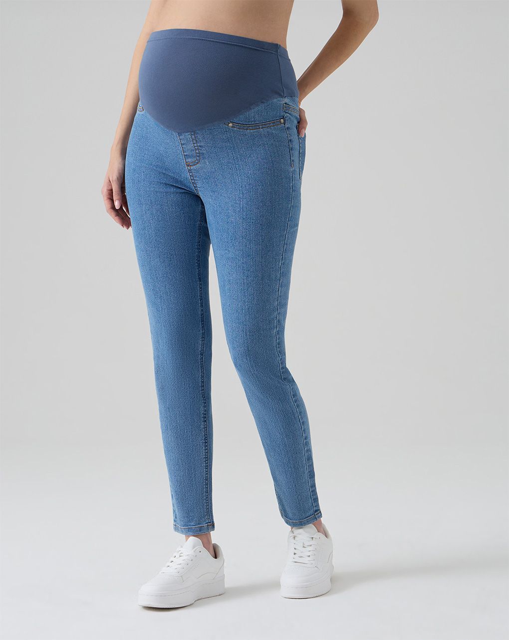 Pantaloni skinny premaman denim chiaro