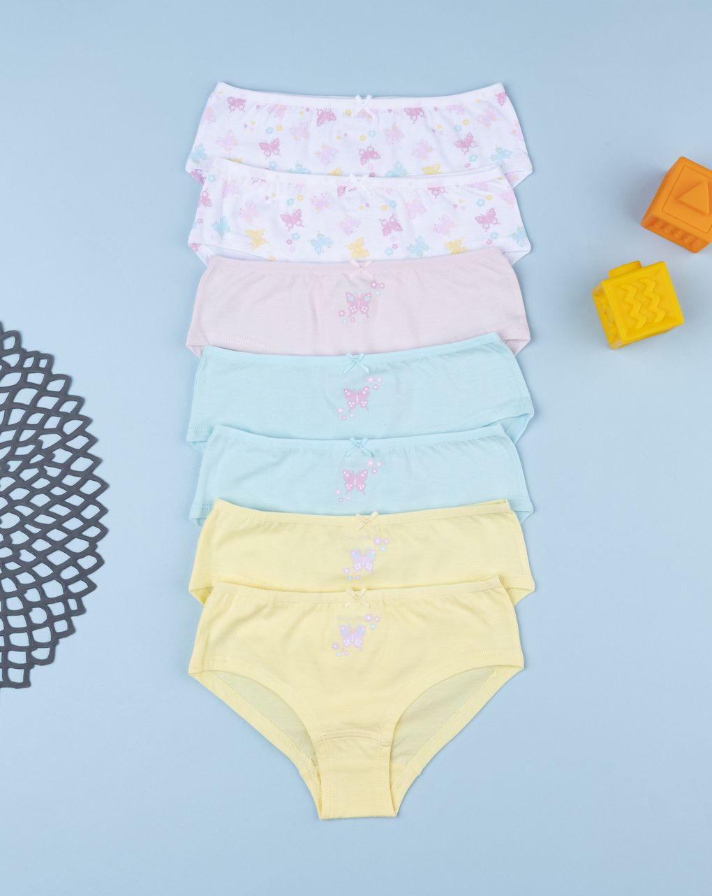 Pack 7 coulotte bimba vari colori pastello