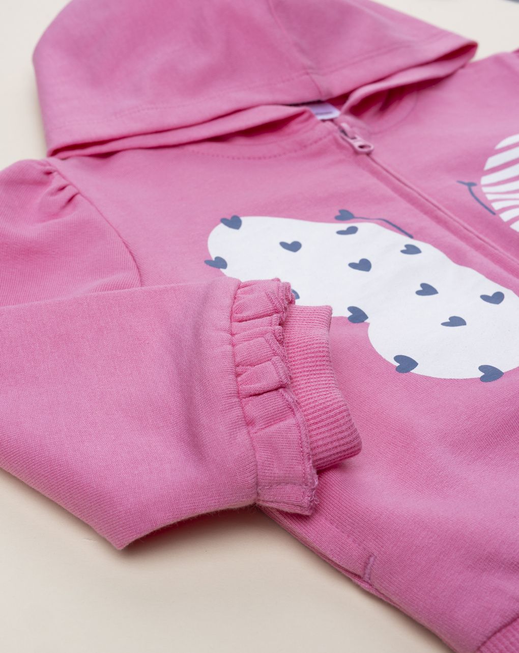 Felpa bimba rosa farfalla