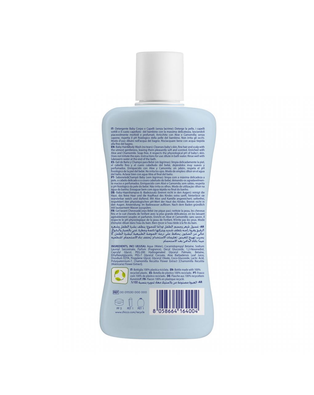 Baby detergente corpo&capelli natural sensation 200 ml - chicco