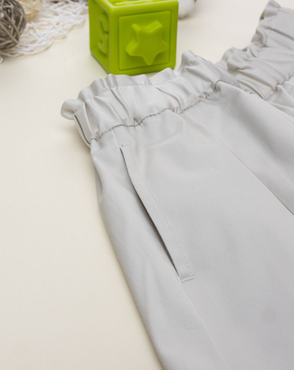 Shorts lino elegant beige bambina