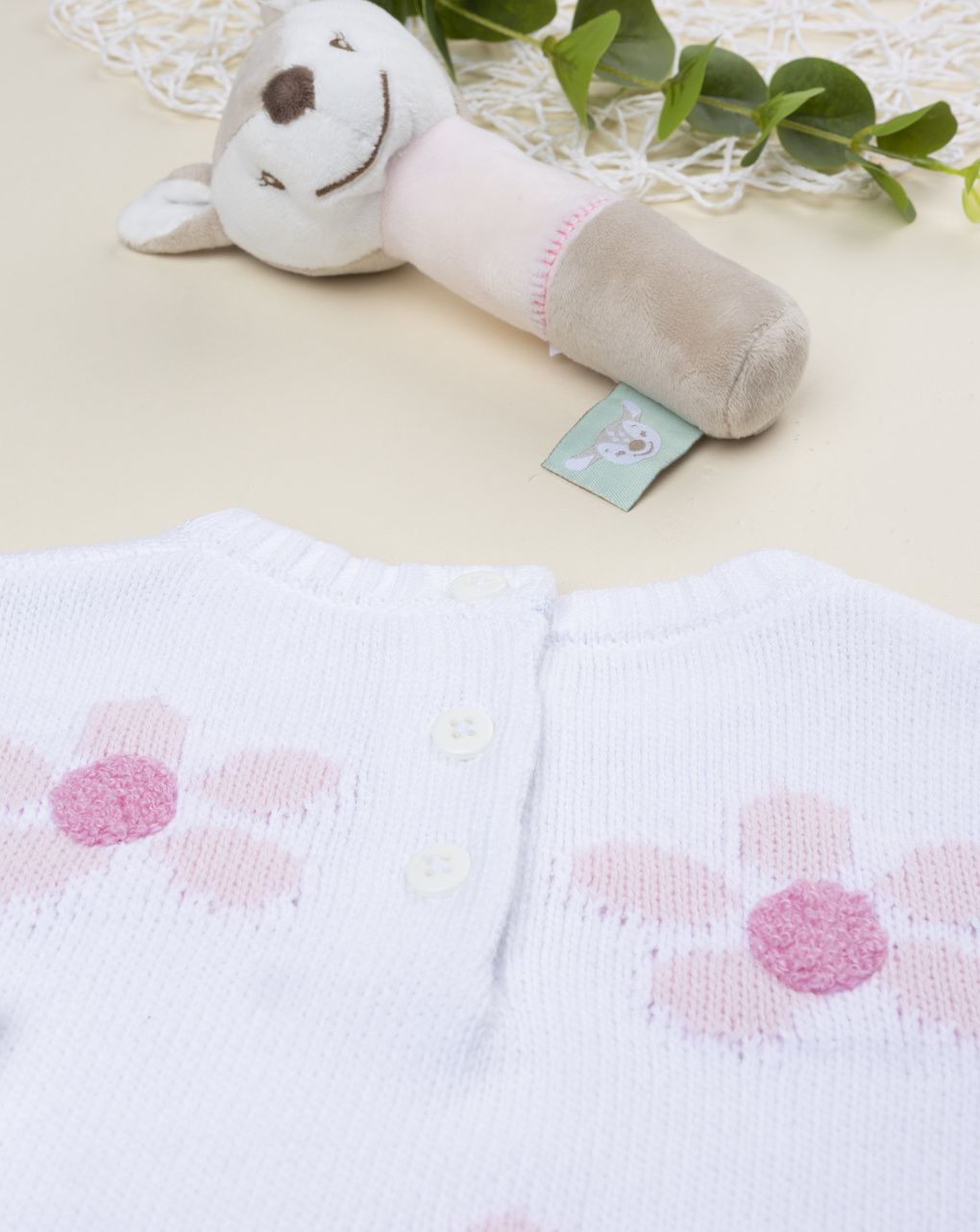 Maglia bimba bianca fiori