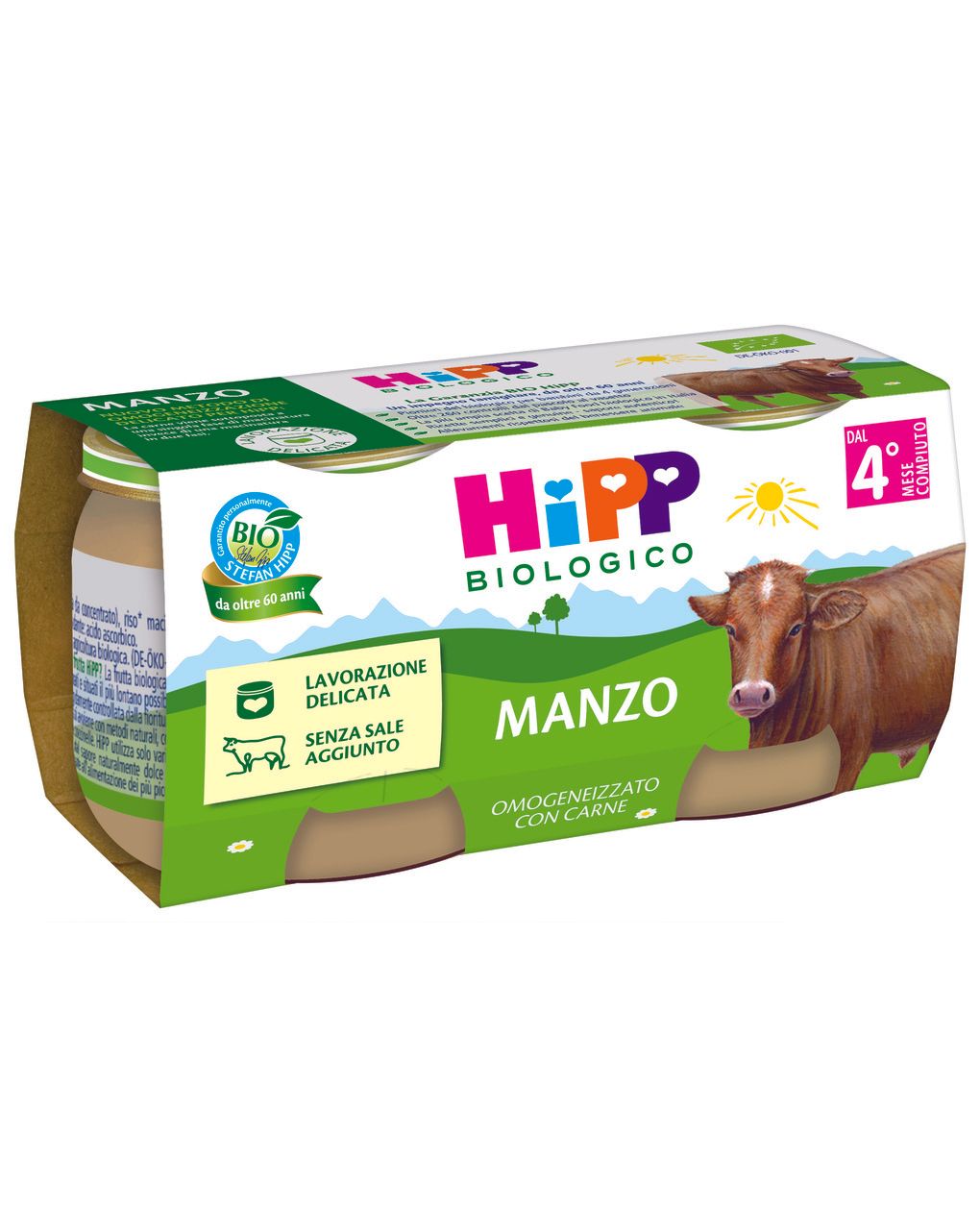 Omogeneizzato manzo 2x80g bio - hipp
