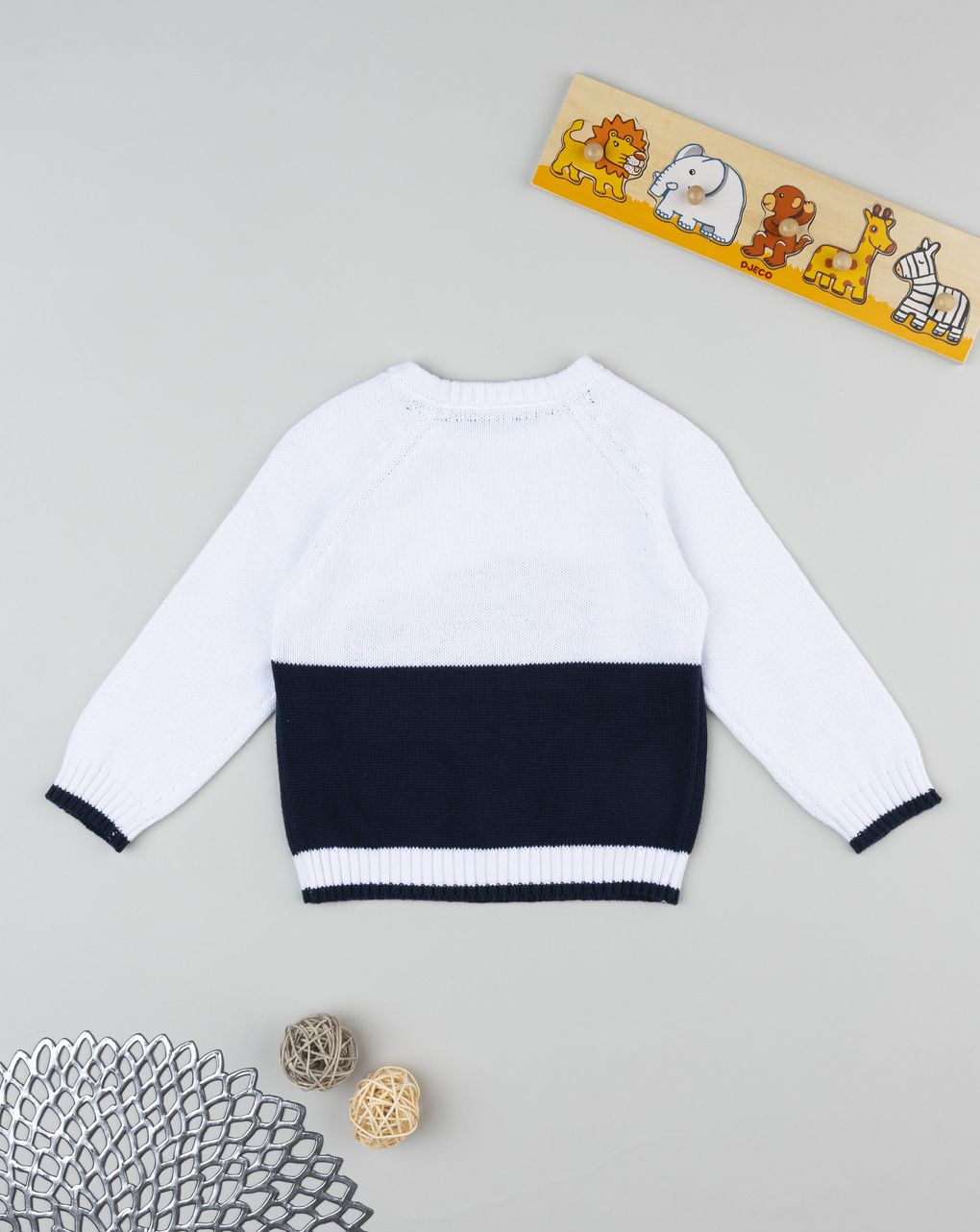 Maglia bimbo bianco/blu tigre