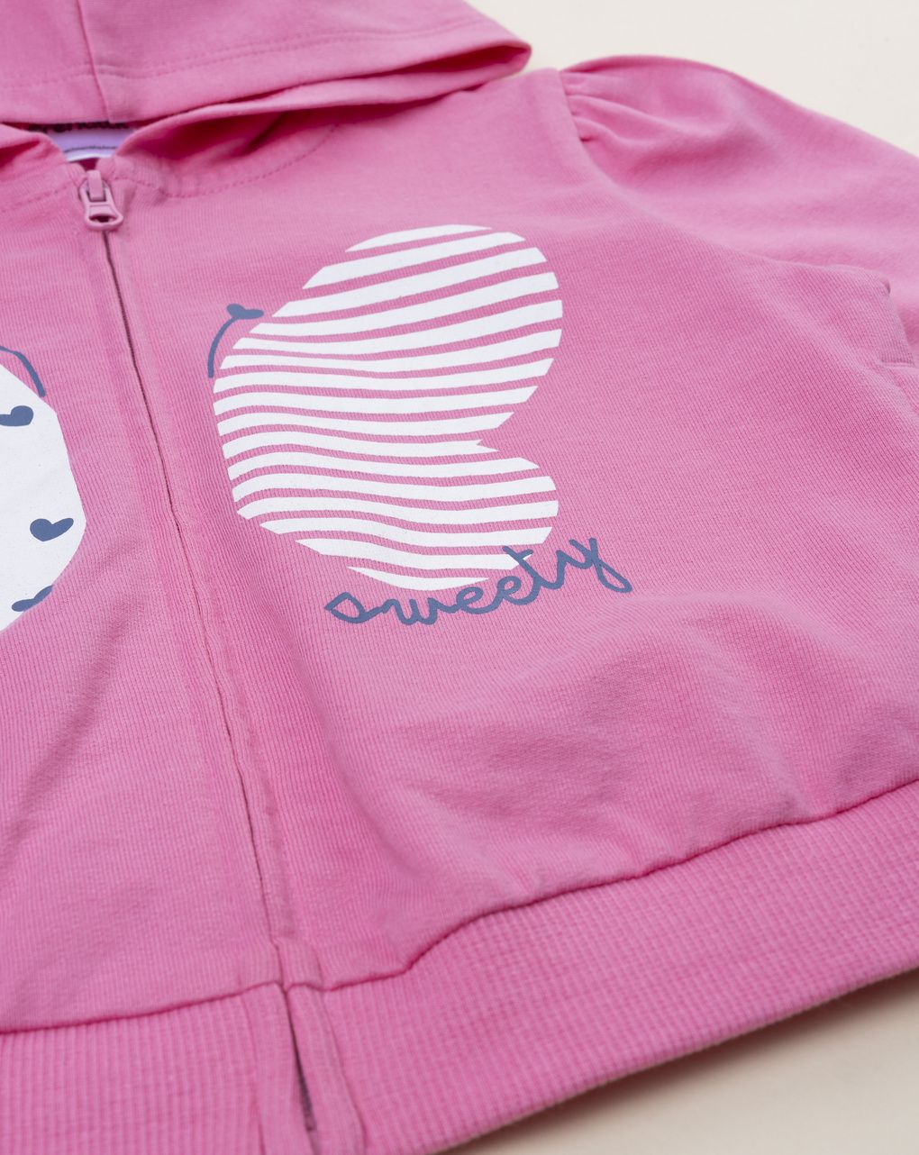 Felpa bimba rosa farfalla