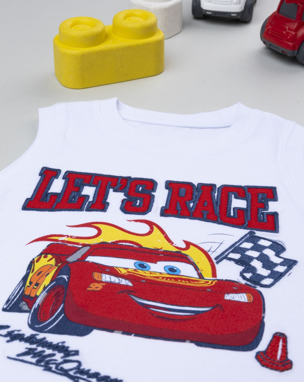 Canotta bimbo cars bianca