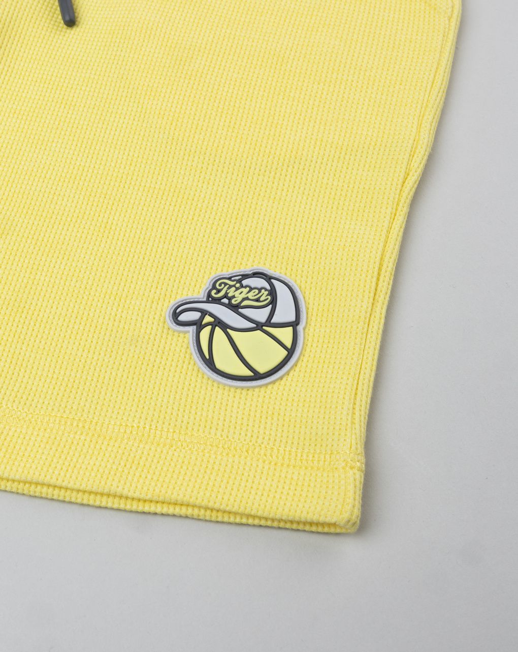 Shorts bimbo giallo waffle