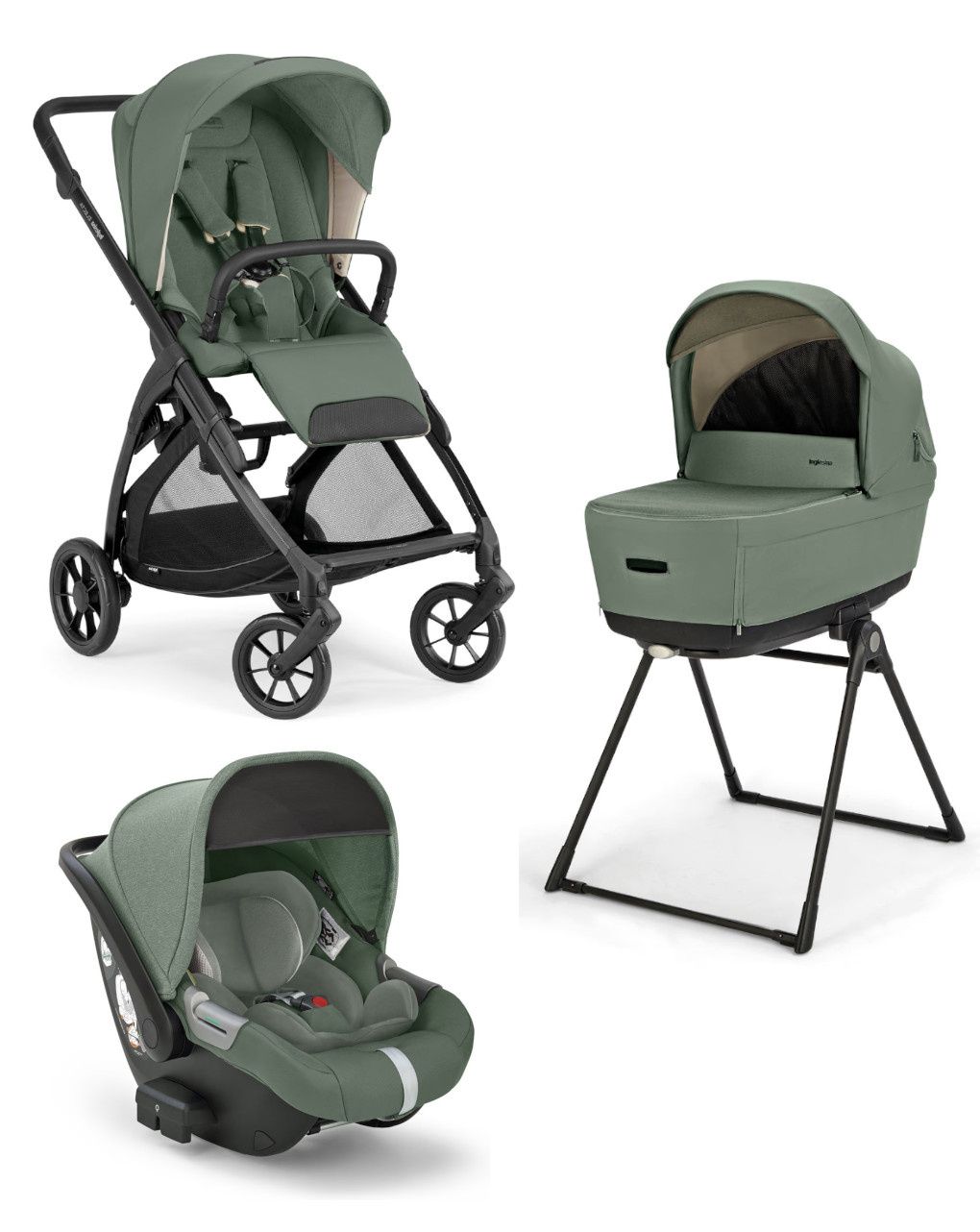 Trio system4 electa drw - murray green + t. total black - inglesina