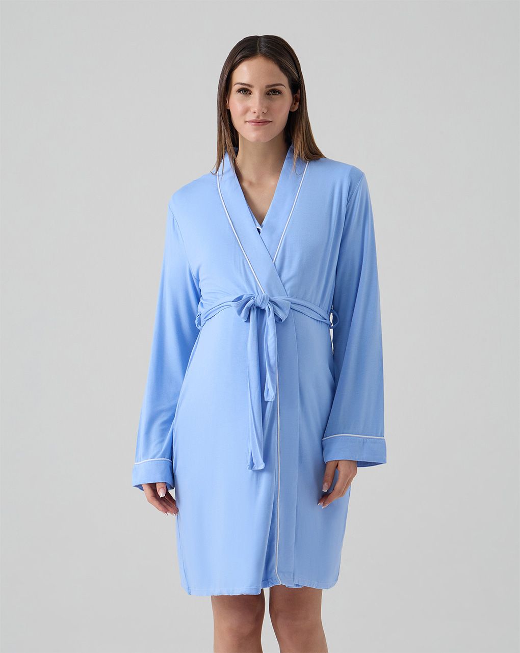 Vestaglia premaman azzurra