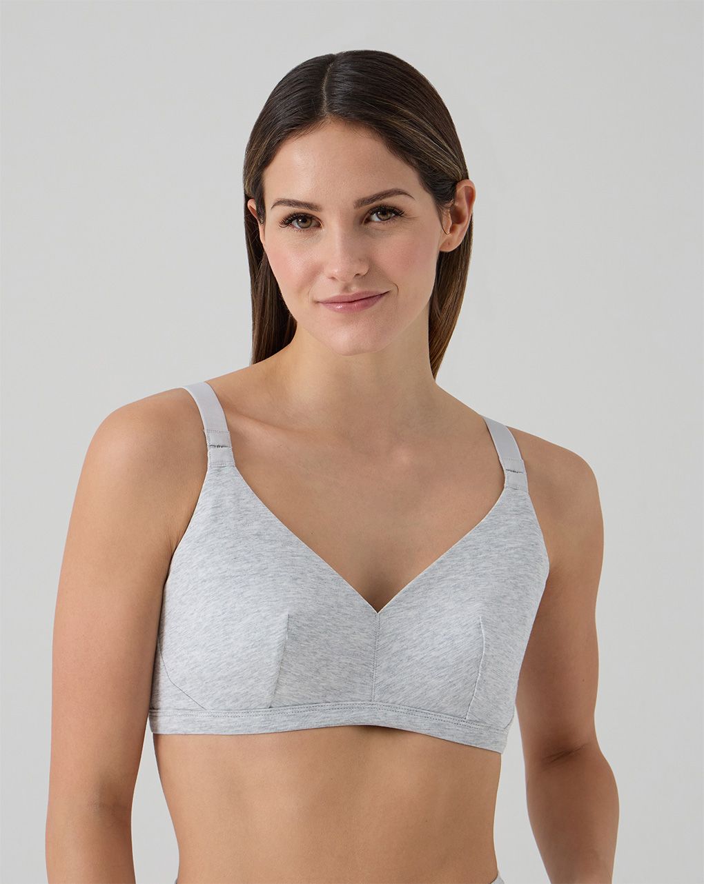 Reggiseno allattamento grigio chiaro melange