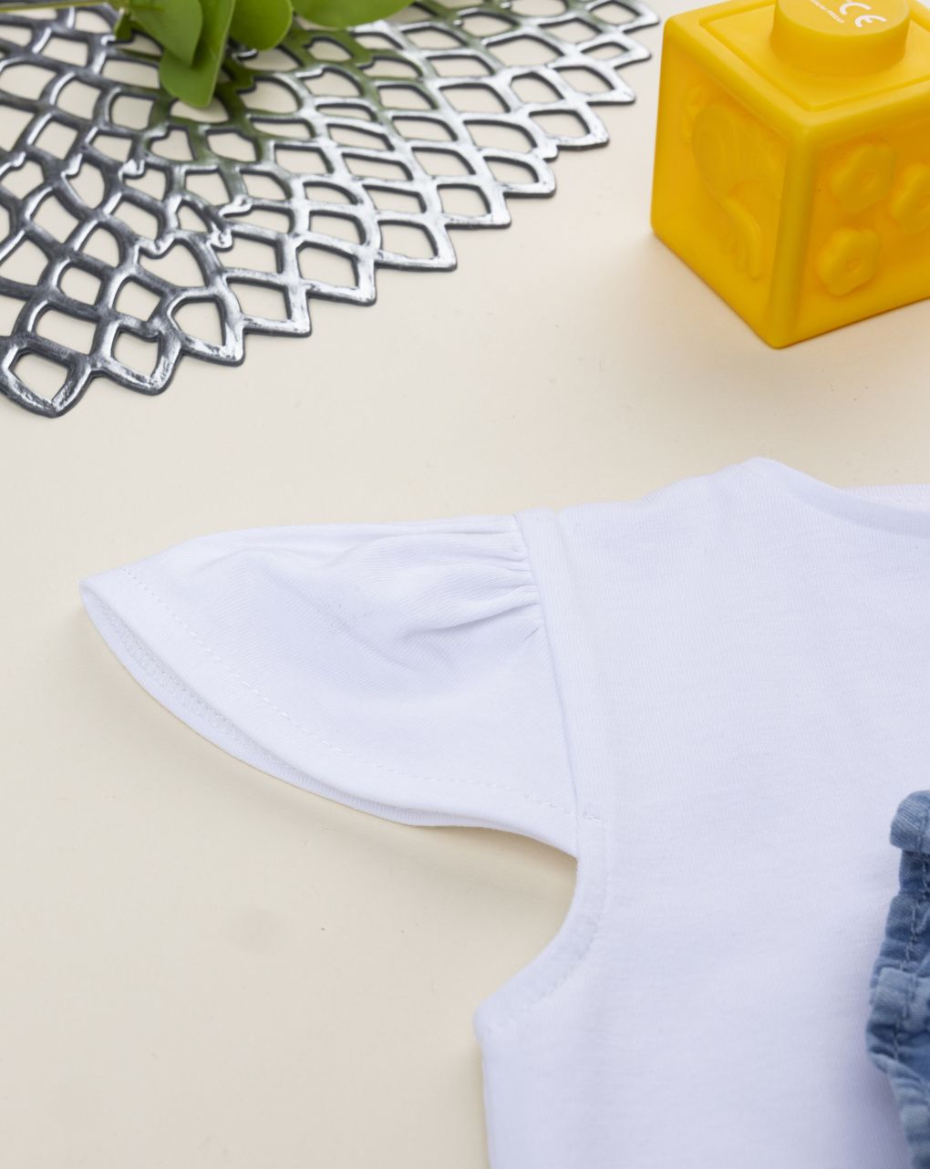 Completo estivo salopette e t-shirt bimba