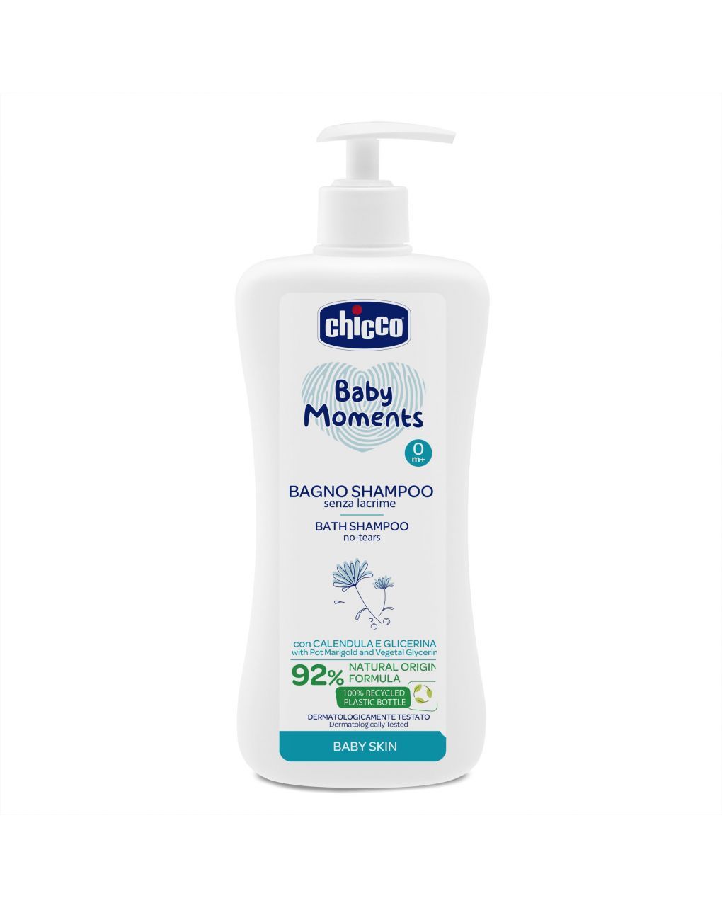 Bagno shampoo senza lacrime chicco baby moments baby skin 750 ml - chicco