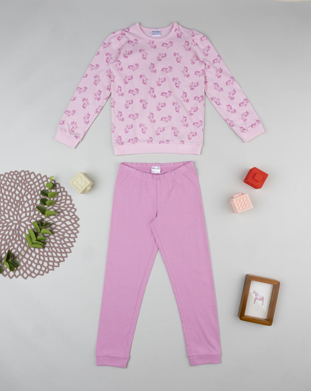 Pigiama lungo  bambina unicorni