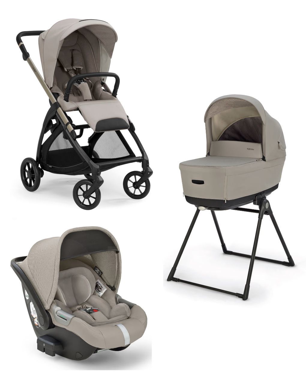 Trio system4 electa darwin - battery beige + telaio iridio black - inglesina
