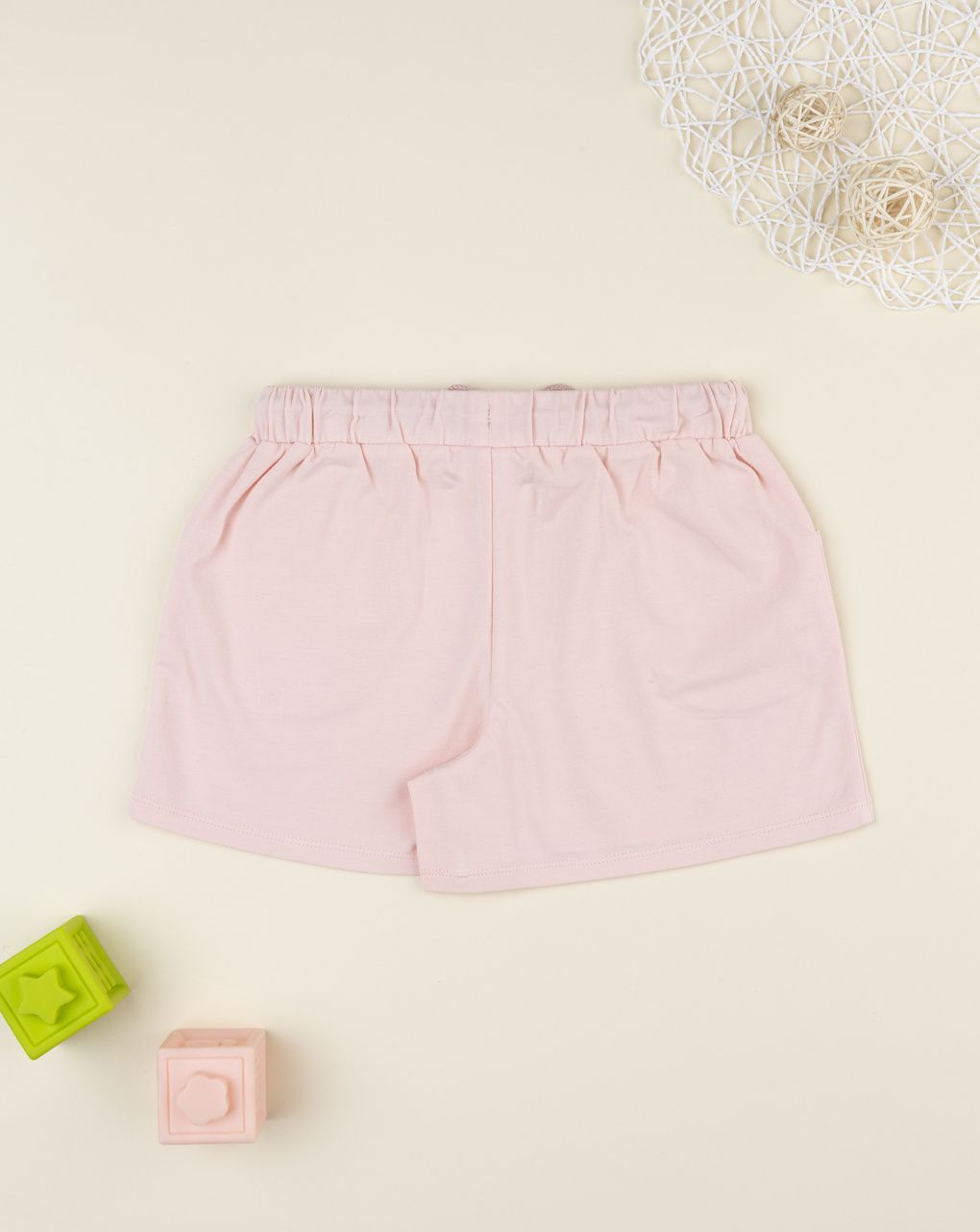 Shorts rosa bambina palme