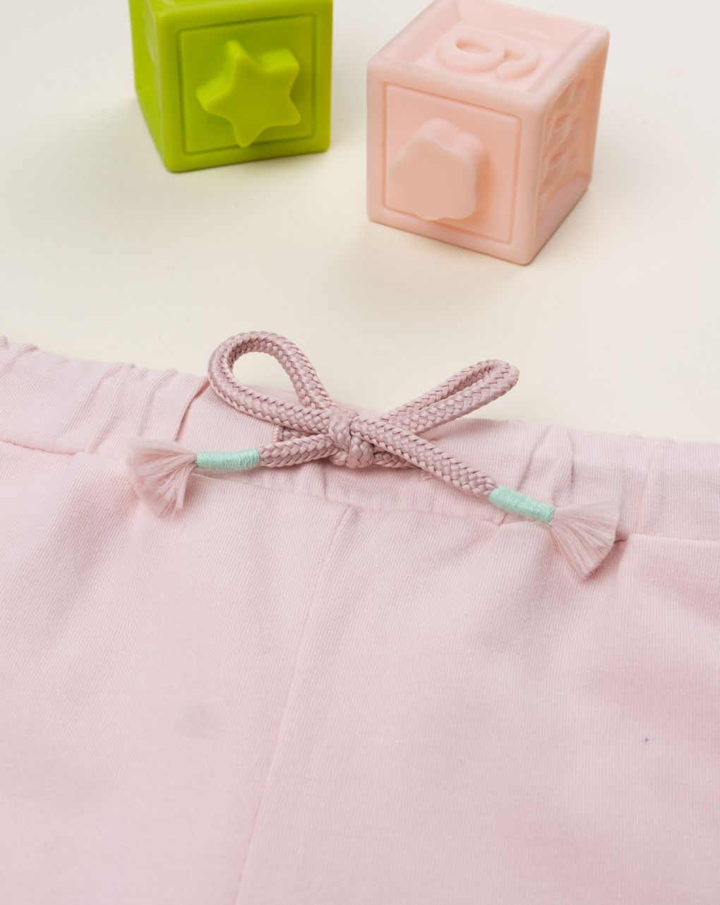 Shorts rosa bambina palme