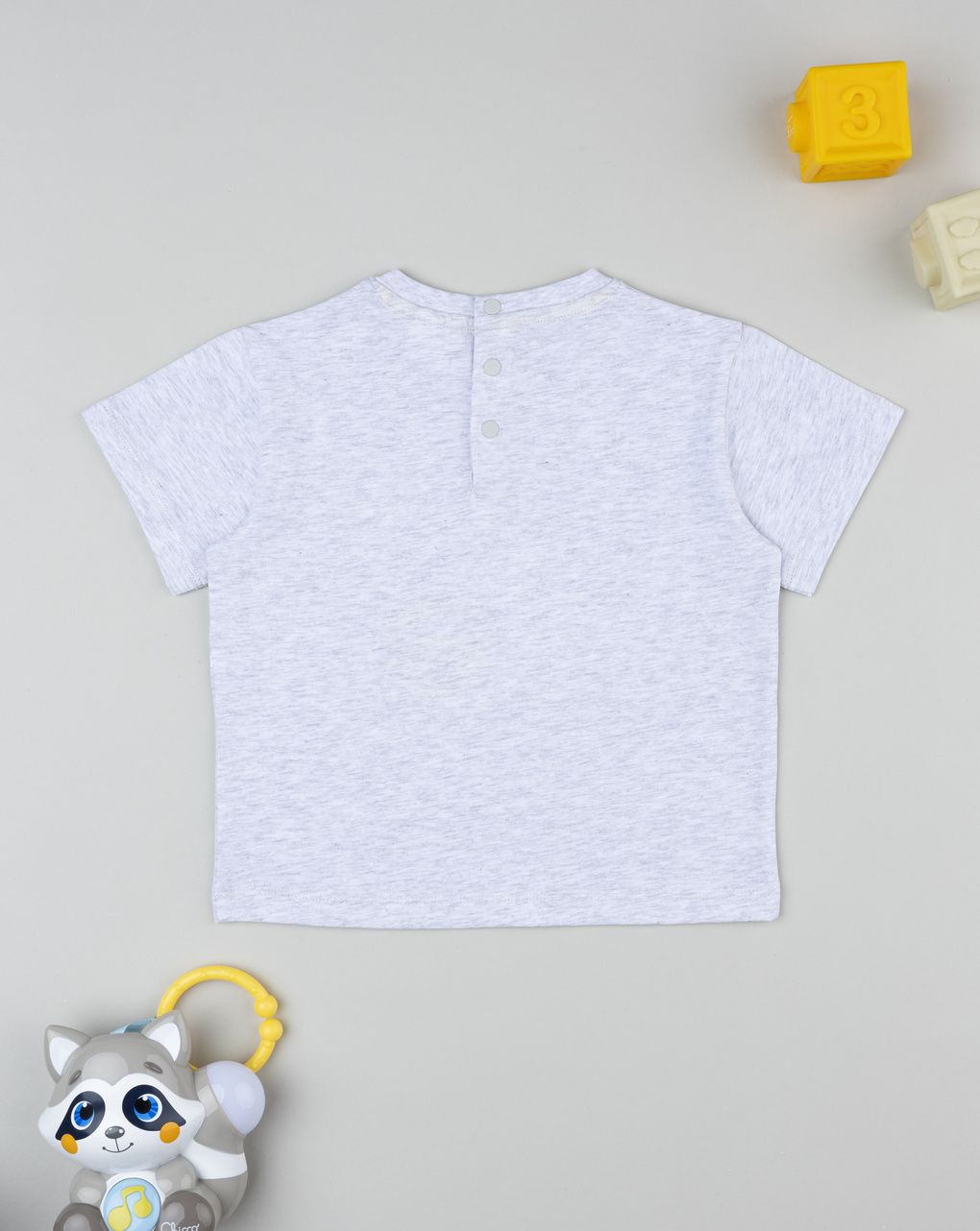 T-shirt bimbo grigia orsetto