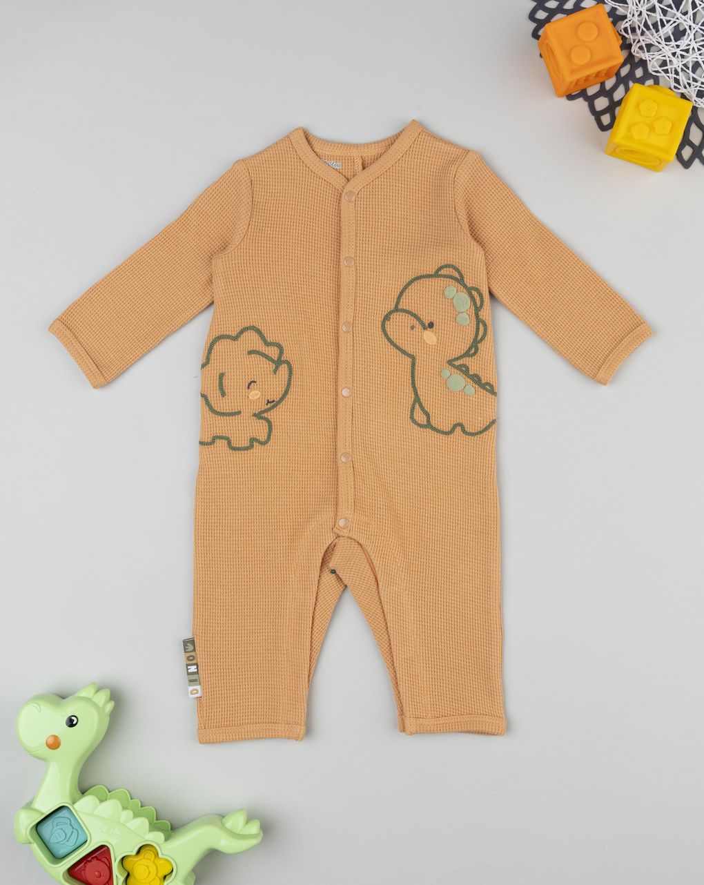 Tutina neonato arancione dinosauri