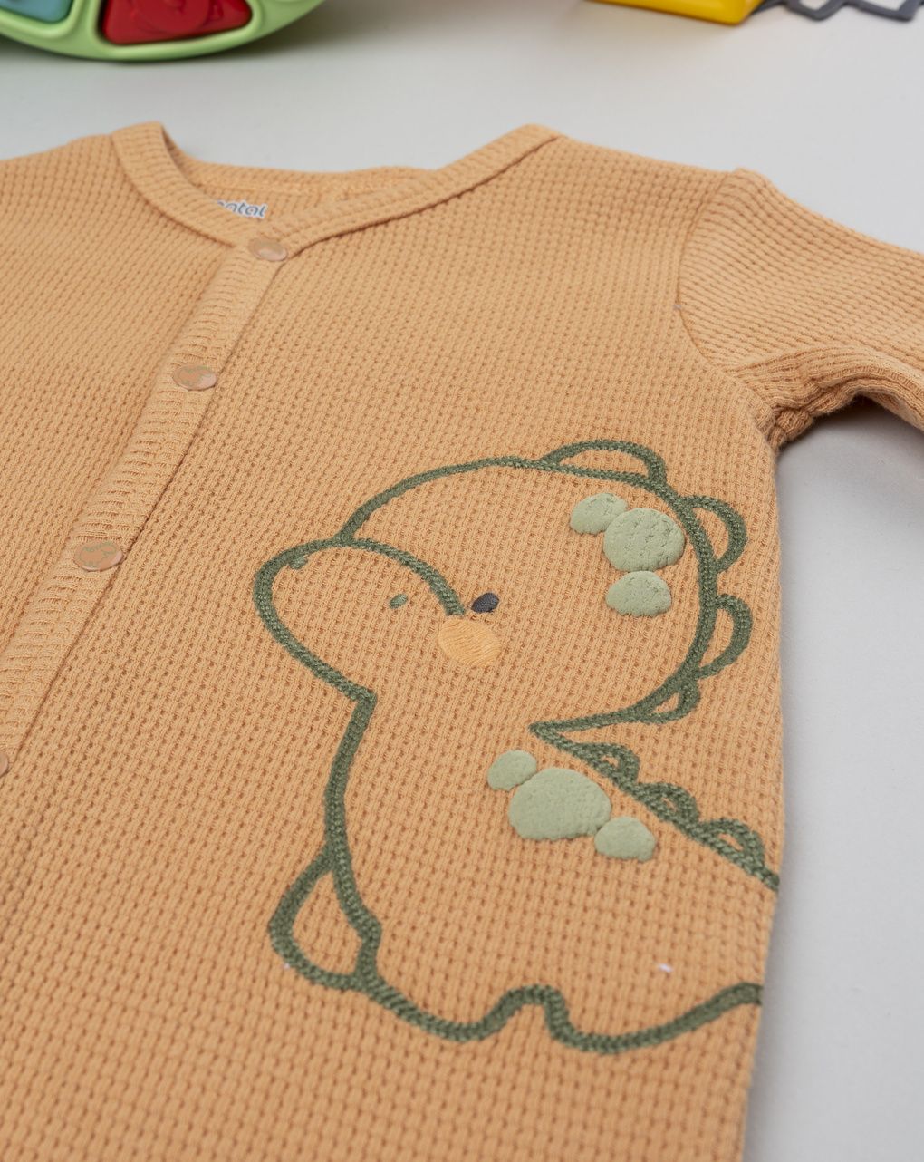 Tutina neonato arancione dinosauri