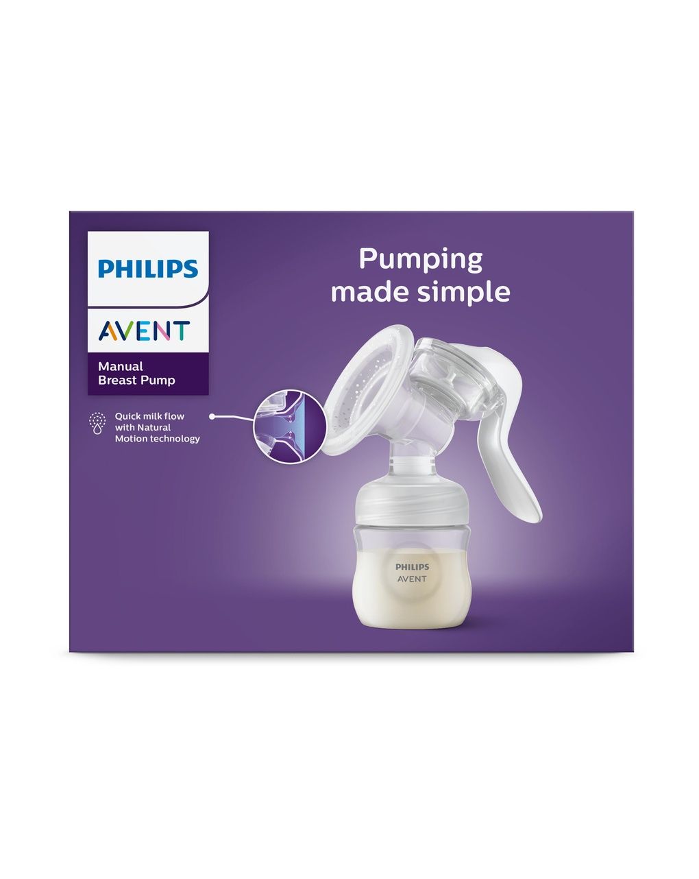 Tiralatte manuale singolo natural motion, estrazione facile e veloce, stimola il flusso del latte. senza bpa*.  modello scf430/01 - philips avent
