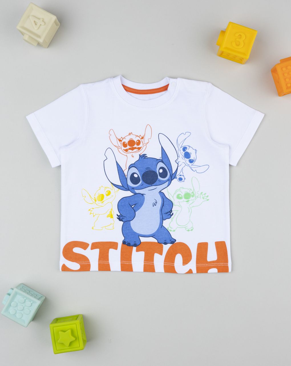 T-shirt bimbo bianca stitch