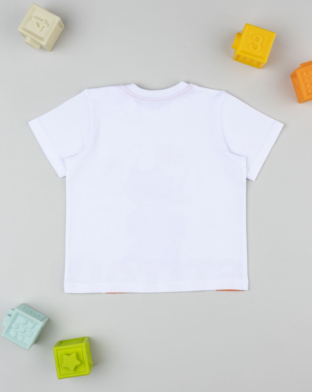 T-shirt bimbo bianca stitch