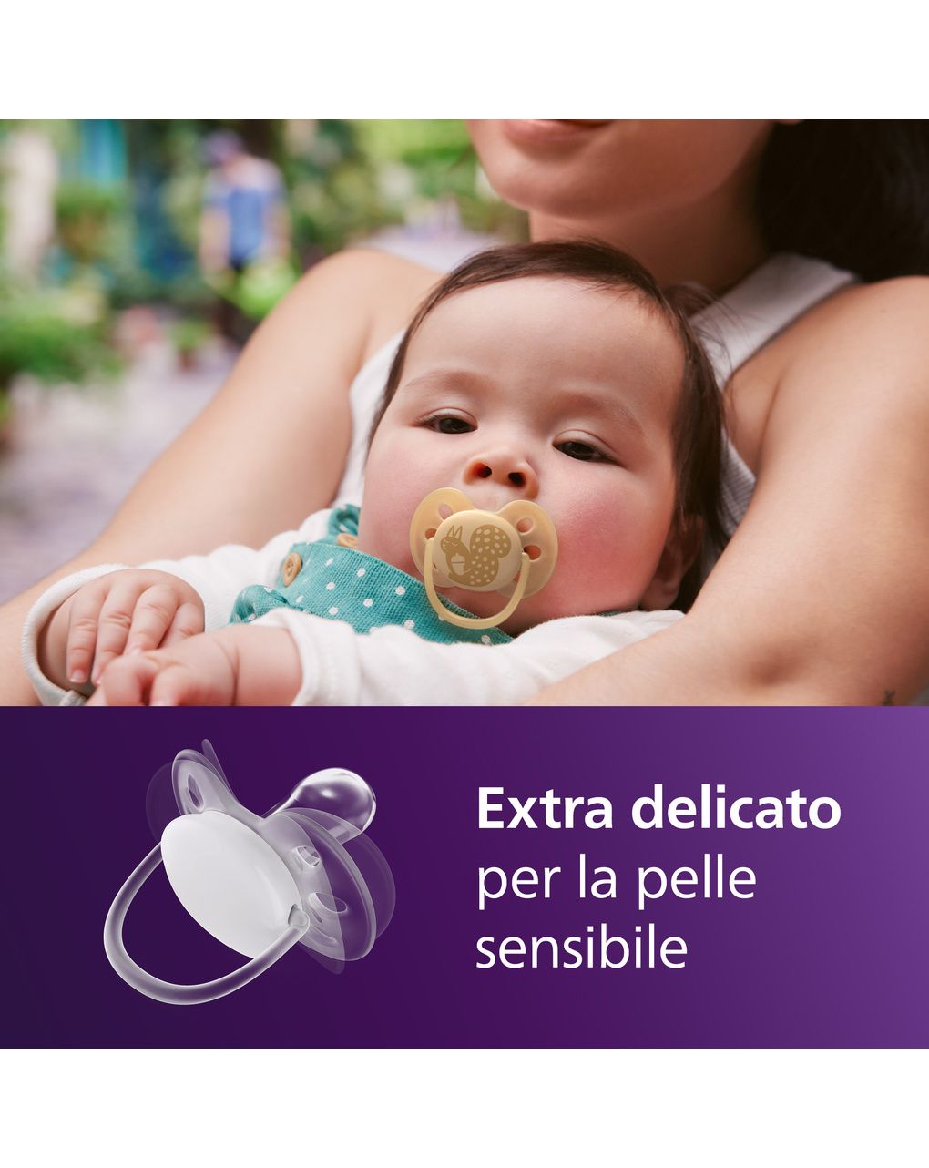 Succhietti ultra soft 6-18m pastello giallo e verde con decorazioni, a base vegetale - set da 2 ciucci - philips avent